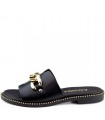 Ragazza Leather Slipper- Black