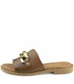 Ragazza Leather Slipper- Cognac