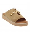 Ragazza Leather Slipper- Nut