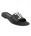 Ragazza Leather Slipper- Black