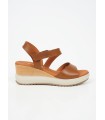 Ragazza Leather Platform Sandal- Cognac