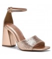 Sandal with Heel by VIA MARTE-Rose Gold