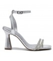 Sandal with Heel by VIA MARTE-Silver