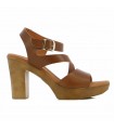 Ragazza Leather with heel Sandal- Tabac 0312