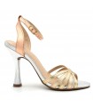 copy of Sandal with Heel by VIA MARTE-Gold