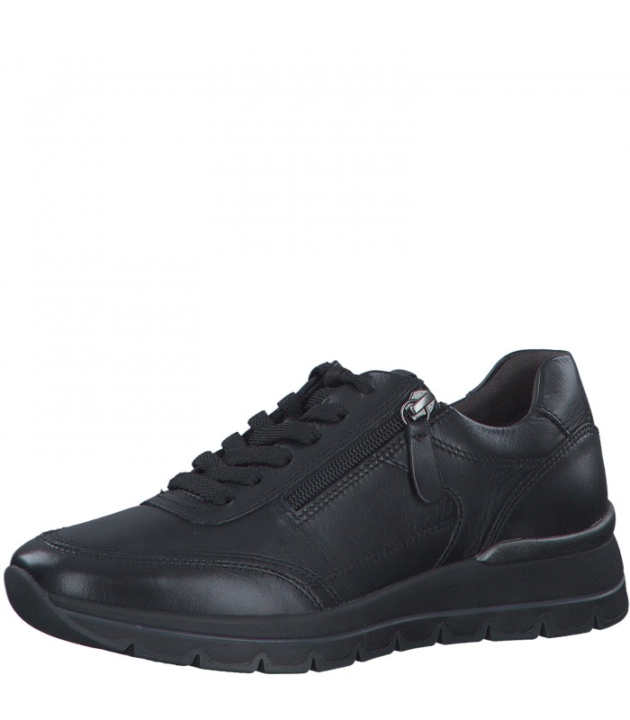 Tamaris Leather Anatomic Black Sneaker 23725