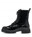 Tamaris Army Booties Μαύρο Λουστρίν 25264