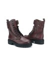 Ragazza Leather Army Boot- Bordo 0281