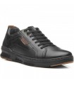 Pegada Mens Leathear Sneaker- Black 110602