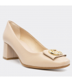 Ragazza Leather Heels- Beige 043