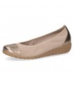 Women's anatomical leather ballerinas Caprice Sand Comb 22103