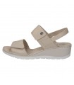 Leather ΅Anatomic Sandal by Caprice- Eggshell Nappa 28251