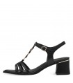 Leather Sandal with heel By Tamaris - Black 1-28006-42-001