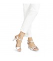 Sandal with heel By Tamaris -Silver 28008