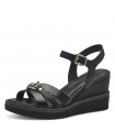 Leather Sandal Platform By Tamaris -Black 1-28010-42-001