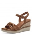 Leather Sandal Platform By Tamaris - Camel 1-28013-42-310