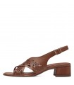 Leather Sandal with heel By Tamaris - Nut 1-28252-42-440