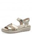 Leather Sandal Platform By Tamaris - Light Gold 1-28239-42-933