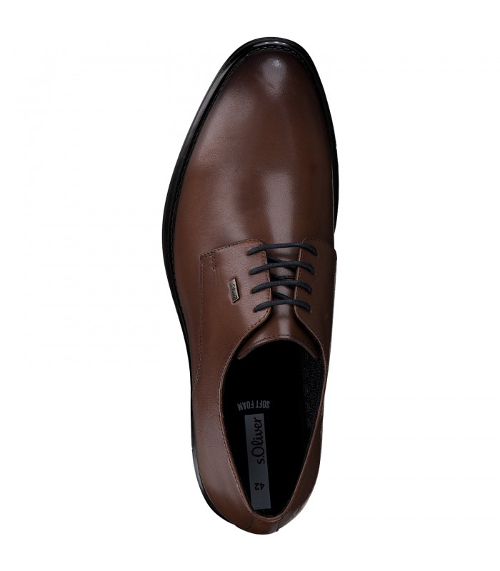 S.Oliver Mens Leathear Shoes- Cognac 5-13202-41-307