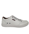 Pegada Mens Leathear Sneaker- White 110403-02