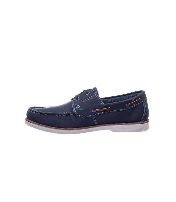 Pegada Mens Leathear Boat Shoes -Blue 141902-04