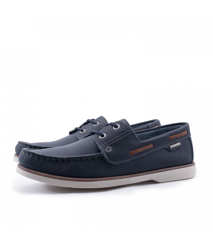 Pegada Mens Leathear Boat Shoes -Blue 141902-04