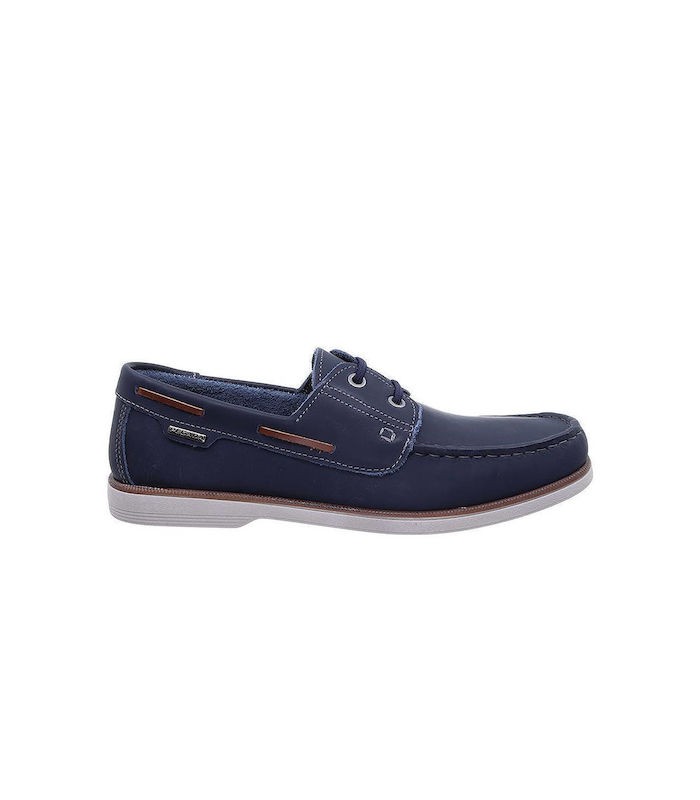 Pegada Mens Leathear Boat Shoes -Blue 141902-04