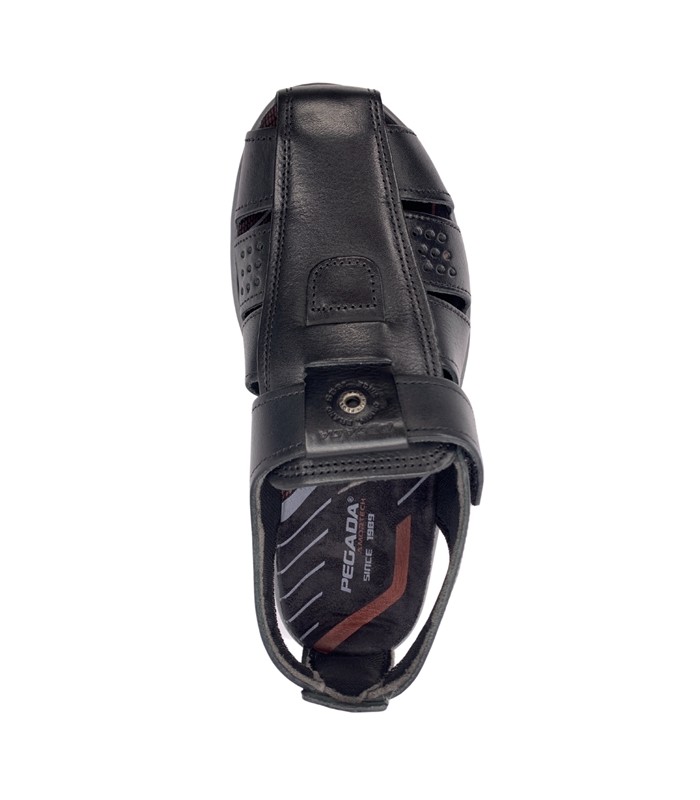 Pegada Mens Leathear Sandal - Black 132255-04