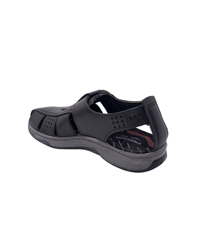 Pegada Mens Leathear Sandal - Black 132255-04