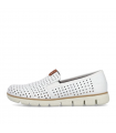 Ανατομικό Rieker Δερμάτινό Slip On Casual- Λευκό 44077-80