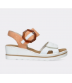 Anatomical Sandal Rieker -White/Peach 67476-38