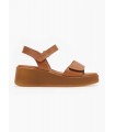 Ragazza Leather Platform Sandal- Cognac 01129