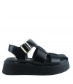 Ragazza Leather Platform Sandal- BLack 01231