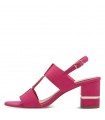 MARCO TOZZI Block Heel Pink/Red 28314