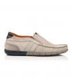 BOXER Δερμάτινο Ανδρικό All day Μοκασίνι Loafers- Γκρι 21358