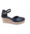 Ragazza Leather Espadrilles- Black 0706