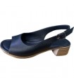 Gotsi Anatomic- 807 Black Leather with heel Sandal