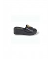 Ragazza Leather Platform Slipper- Black 01135