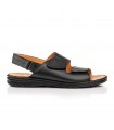 Mens Leather All Day Sandal Boxer- Black 17233