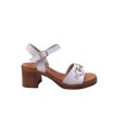 Ragazza Leather with heel Sandal- White 0963