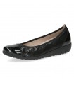 Women's anatomical leather ballerinas Caprice Black 22103