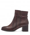 Tamaris Comfort Leather Anatomic Brown Booties 85310