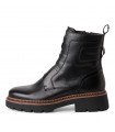 Tamaris Army Boot in Black Leather 25420