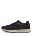 Mens Leather Sneaker Tamaris- Navy/Brown 13604