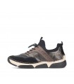 Anatomical Sneaker Rieker Black/Brown/Silver - 45961-00