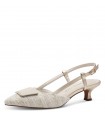 Heeled Mule Marco Tozzi Ivory Multi 29503