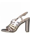 Rose Metallic Heeled Sandal By Marco Tozzi