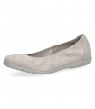 Caprice Beige Leather Ballerinas