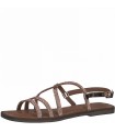 Leather Sandal By Tamaris -Gold