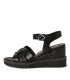 Leather Sandal Platform By Tamaris -Black